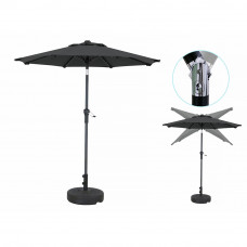 6ft Outdoor Marketing Patio Umbrella Crank and Tilt Grey