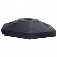 Wheeled Rubber Base Only Crowd Safety Barrier Post Black Base