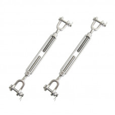 2pcs 1/2"×9" Stainless Steel Turnbuckles Jaw and Jaw