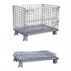 4000 Lb Capacity Foldable Wire Container 48 x 40 x 30 1/2" No Caster