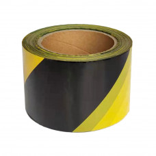 Caution Stripe Tape 3"W x 328'L Black and Yellow 1 Roll