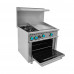 36" Commercial Gas Range 2 Burner with 24" Griddle and 1 Oven