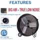 8913cfm ETL 24'' High Velocity Industrial 2-Speed Metal Floor Drum Fan Direct Drive Portable Tilt Drum Blower Fan