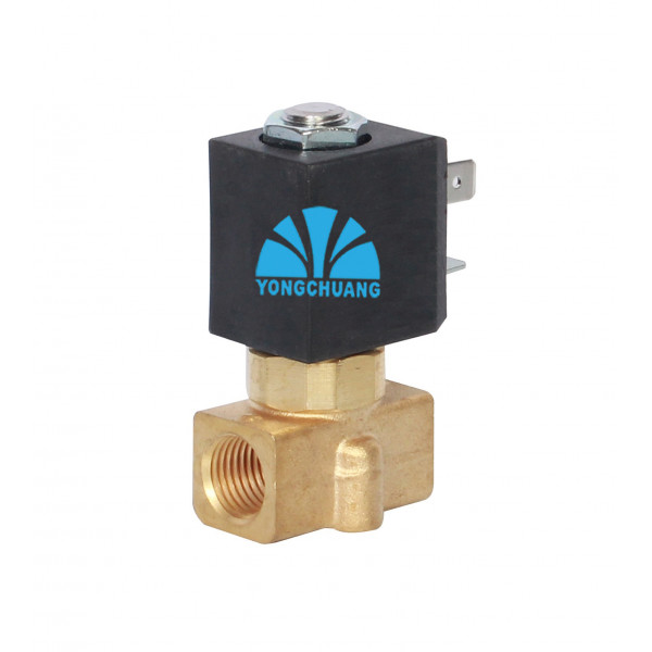 24VDC Brass Solenoid Valve, Normally Closed, 1/4" NPT Pipe Size