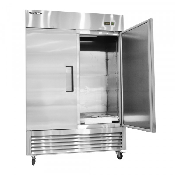 Bolton Tools Double Solid Door Stainless Steel Reach-In Commercial Refrigerator 43 cu.ft. Restaurant Refrigerators ETL DOE Certification