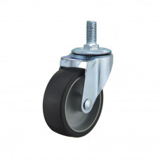 3" Swivel Caster With M10x25mm Threaded Stem 120lb Capacity TPR