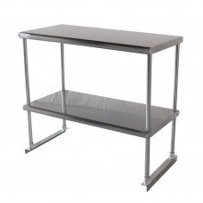 Stainless Steel Double Deck Overshelf - 18" x 36" x 32"