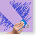 Magnetic Glass Dry Erase Marker Board -24" x 36" -Purple