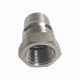 ISO B Hydraulic Quick Coupling Stainless Steel AISI316 Plug 2175PSI 1" NPT