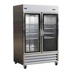 Valpro 49 cu. ft. Stainless Steel Double Glass Door Refrigerator