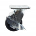 4" Swivel Plate Caster 350lb Capacity Rubber With Side Brake