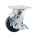 4" Swivel Plate Caster 350lb Capacity Rubber With Side Brake