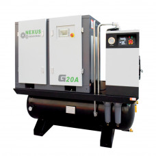 72CFM 20HP Industrial Rotary Screw Air Compressor With 93Gal Tank & Dryer 230V Combined Air Compressor