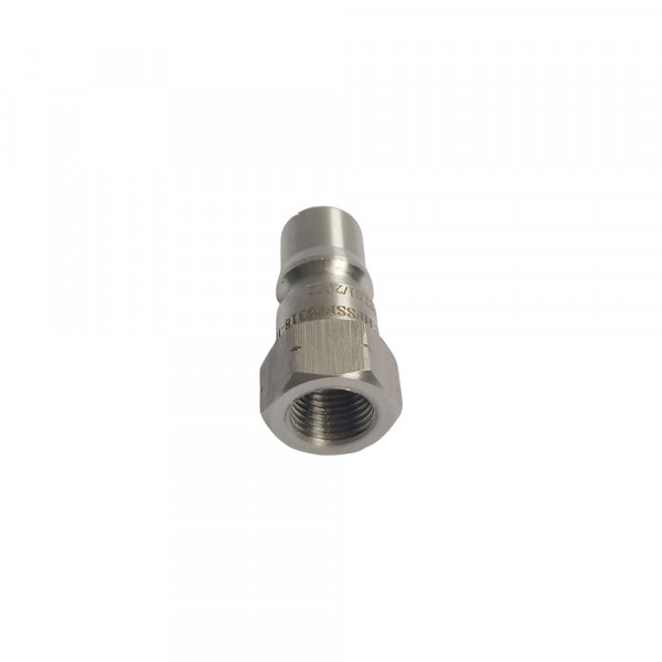 1/8" NPT ISO B Hydraulic Quick Coupling Stainless Steel AISI316 Socket Plug 5075PSI