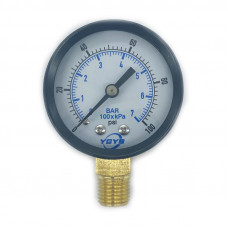 2.0 Inch Dry Pressure Gauge Bottom Connection 1/4