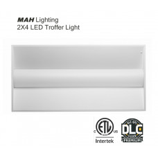 2 Pack 2x4 3 Wattages LED Troffer Fixture Selectable LED Troffer Lights 3500K DLC Dimmable