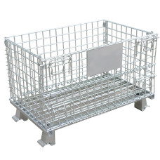 Folding Wire Container 40 x 32 x 34-1/2 4000 Lb Capacity  No Casters