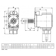 CTS ER32 Radial Riven Tool Holder THB-B05.65-30A VDI30-1809-ER32
