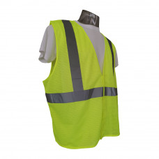 4XL Safety Vest Economy Type R Class 2 Lime Mesh with No Pocket