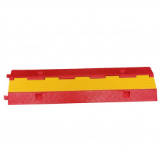 2-Channel Plastic Cable Protector 39"L x 10''W x 2"H Red and Yellow