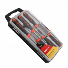 WEDO 6Pcs Screwdriver Set, Magnetic Screwdriver with 2 Flat& 4 Philips Head Tips with Case Package
