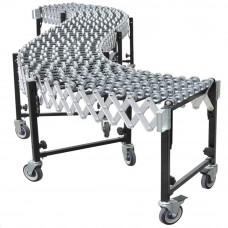 Flexible Expandable Skate Wheel Conveyor Bed  24" W x6 to 24Ft L