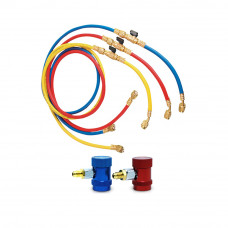 A/C Service Kit R1234yf QC With Ball Valve Charging Hose