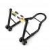 Black Motorcycle Front and Rear Stand 441lbs Capacity