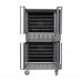 Bolton Tools Double Deck Full Size 240V Commercial Electric Convection Oven ETL 20 KW, 1 Phase with Casters & Glass Doors
