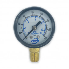 2.0 Inch Dry Pressure Gauge Bottom Connection 1/4