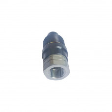 Connect Under Pressure Hydraulic Quick Coupling Flat Face Carbon Steel Plug 7250PSI 3/4" Body 1"NPT ISO 16028