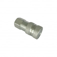 3/8" Body 1/2"NPT Hydraulic Quick Coupling Flat Face Carbon Steel Socket 4350PSI ISO 16028 HTMA Standard