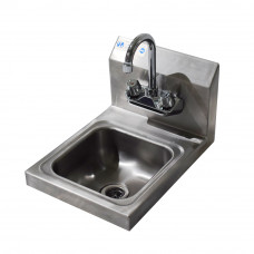 12" x 16" Wall Mounted Hand Sink with Gooseneck Faucet