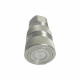 3/4" Body 1"NPT Hydraulic Quick Coupling Flat Face Carbon Steel Socket 3625PSI ISO 16028 HTMA Standard