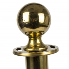 Ball Top Golden Post Stanchion With Flat Base 37" Rope-Style