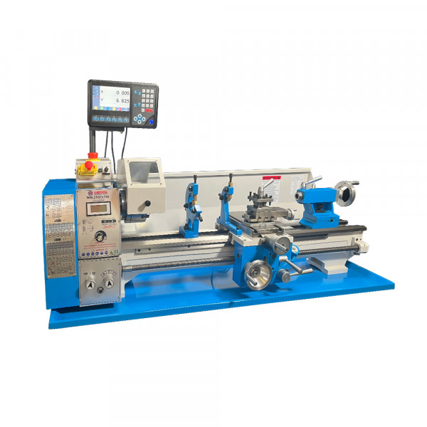 WEISS WBL250LF-D Metal Lathe 10" x 30" Benchtop Brushless Lathe Variable Speed 50 - 2000 RPM 1.5HP (1100W) With 5" 3-jaw Chuck & 2-Axis DRO