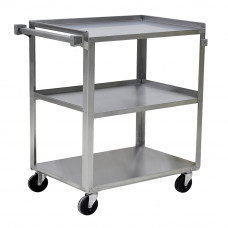 Stainless Steel Utility Cart 300 Lb Capacity 16 1/4”x27 1/2“ x 32 1/8"