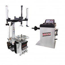 Bolton Tools Combo 13" - 25" Tire Changer and 20" Wheel Balancer 1.5HP Semi Automatic Tire Equipment