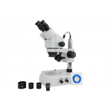 3.5X-45X 2MP Profession Binocular Stereo Zoom Microscope Pillar Stand