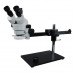 7X-45X Lab Trinocular Microscope with Single Boom Stand