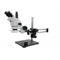 3.5X-45X Double Boom Stand Trinocular Zoom Microscope