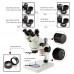 7X-45X Lab Trinocular Microscope with Single Boom Stand