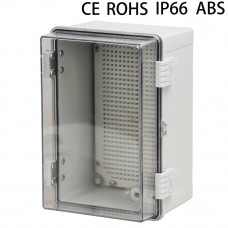 12 x 8 x 7In IP66 Transparent Waterproof Distribution Box ABS Plastic