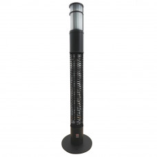 Outdoor Freestanding Electric Patio Heater with LED Flame Light 1500W
