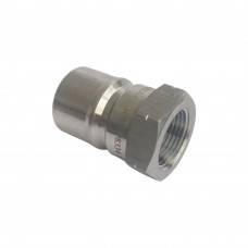 3/4" NPT Hydraulic Quick Coupling ISO B Stainless Steel AISI316 Socket Plug 2320PSI