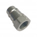 Hydraulic Quick Coupling Carbon Steel 1/2" NPT Socket Plug Poppet Valve 3625PSI ISO A