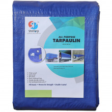 Blue Poly Tarp 18 ft x 24 ft Waterproof Tarp Cover 5 mil thick