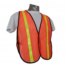 Universal Size Safety Vest  Non-ANSI Orange Mesh