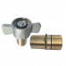 1" Hydraulic Quick Coupling Carbon Steel Brass Screw Connect Wing Nut 3000PSI NPTF Socket Plug