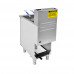 Bolton Tools 3 Tube Natural Gas 40 lb Stainless Steel Commercial Floor Deep Fryer 90,000 BTU